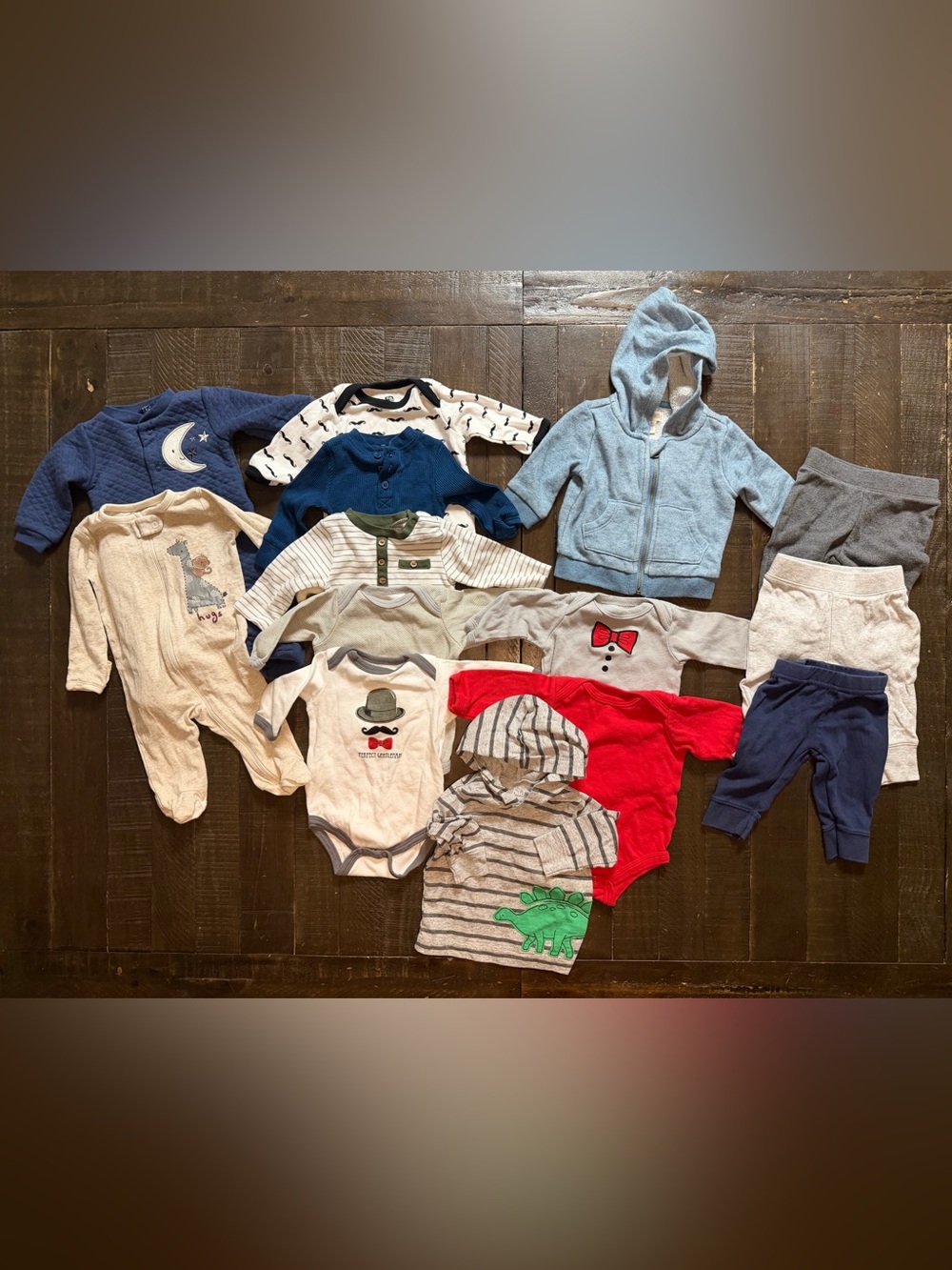 (14 Pieces) Mixed Lot Baby Boy Clothes, Size 0-3 months